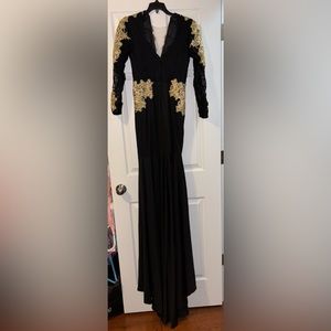 Black and Gold prom dress